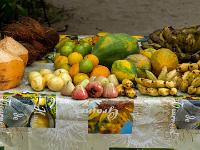 Obstangebot bei einem Bauernhaus